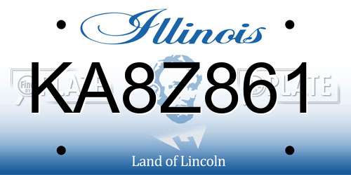 KA8Z861 Illinois License Plate