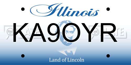 KA9OYR Illinois License Plate
