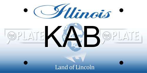 KAB Illinois License Plate