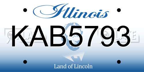 KAB5793 Illinois License Plate