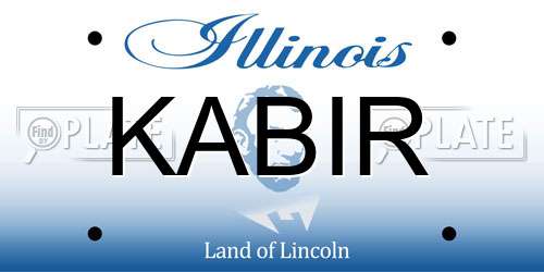 KABIR Illinois License Plate