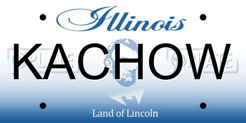 KACHOW Illinois License Plate