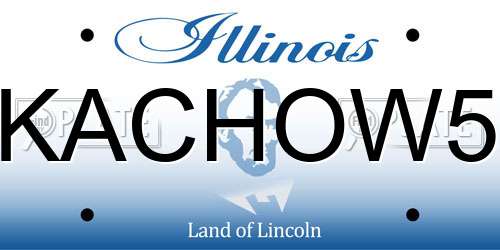 KACHOW5 Illinois License Plate