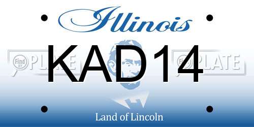 KAD14 Illinois License Plate