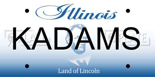 KADAMS Illinois License Plate