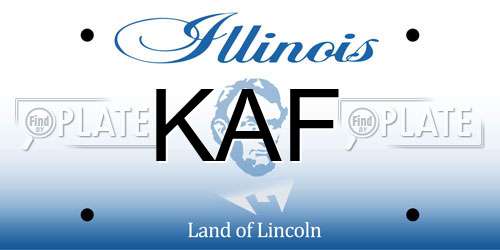 KAF Illinois License Plate