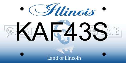 KAF43S Illinois License Plate