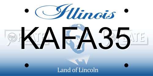 KAFA35 Illinois License Plate