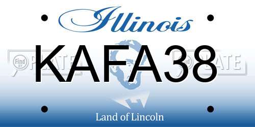 KAFA38 Illinois License Plate