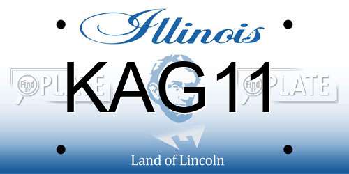 KAG11 Illinois License Plate