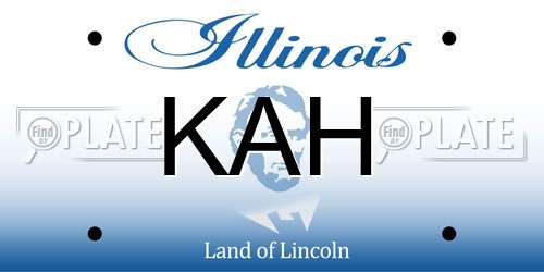 KAH Illinois License Plate
