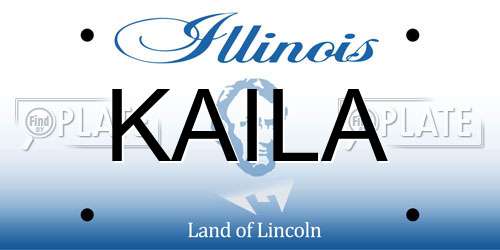 KAILA Illinois License Plate