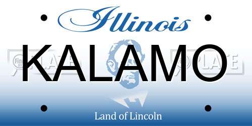 KALAMO Illinois License Plate
