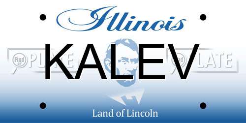 KALEV Illinois License Plate
