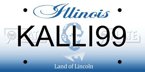 KALLI99 Illinois License Plate