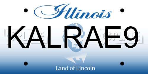 KALRAE9 Illinois License Plate