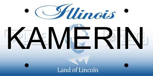 KAMERIN Illinois License Plate