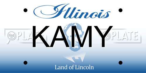 KAMY Illinois License Plate