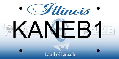 KANEB1 Illinois License Plate