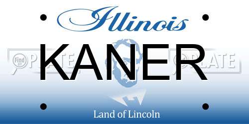 KANER Illinois License Plate