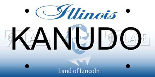 KANUDO Illinois License Plate