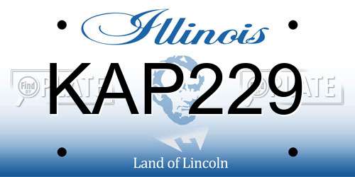KAP229 Illinois License Plate