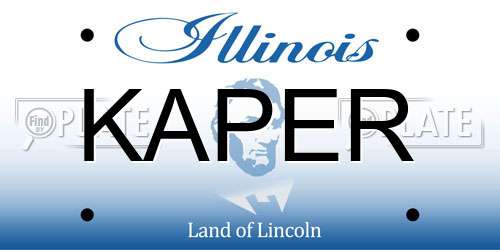 KAPER Illinois License Plate