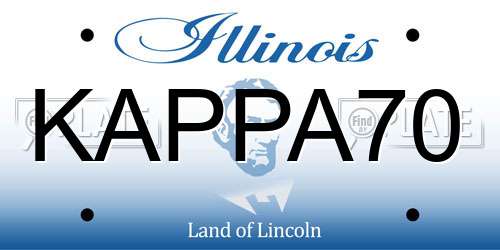 KAPPA70 Illinois License Plate