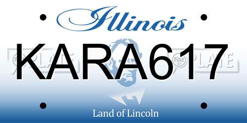 KARA617 Illinois License Plate