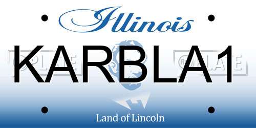 KARBLA1 Illinois License Plate