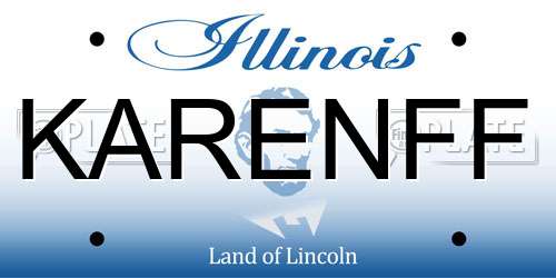 KARENFF Illinois License Plate
