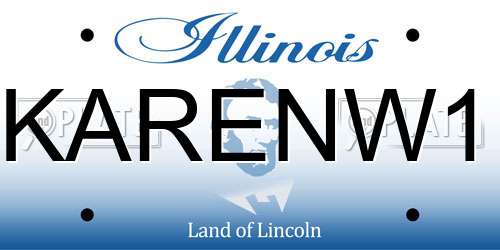 KARENW1 Illinois License Plate