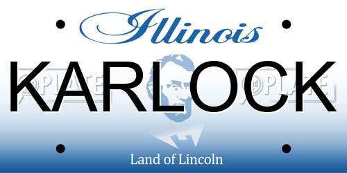 KARLOCK Illinois License Plate