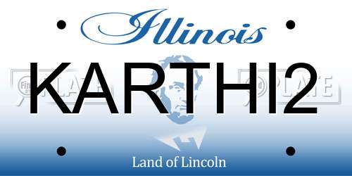 KARTHI2 Illinois License Plate