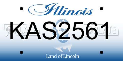 KAS2561 Illinois License Plate