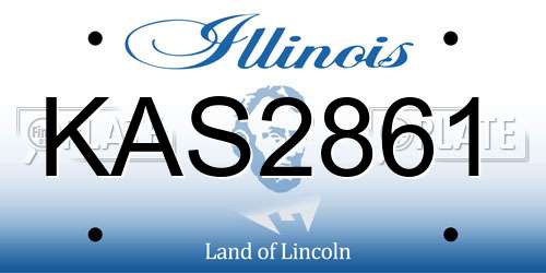 KAS2861 Illinois License Plate