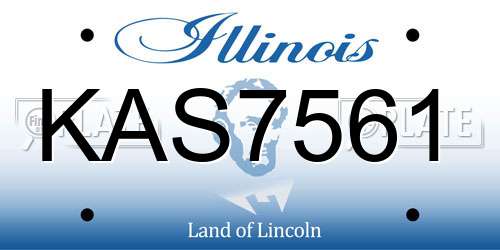 KAS7561 Illinois License Plate
