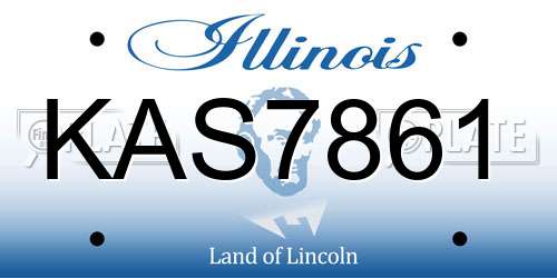 KAS7861 Illinois License Plate