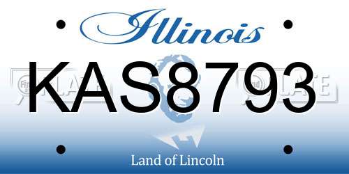 KAS8793 Illinois License Plate