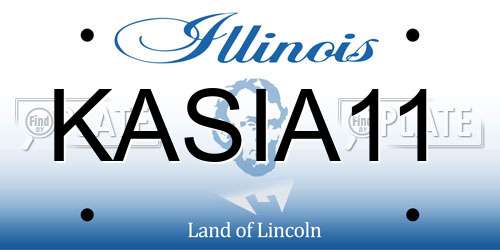 KASIA11 Illinois License Plate