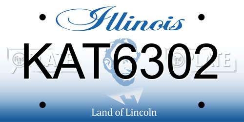 KAT6302 Illinois License Plate