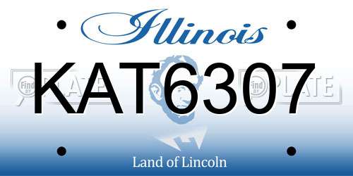 KAT6307 Illinois License Plate