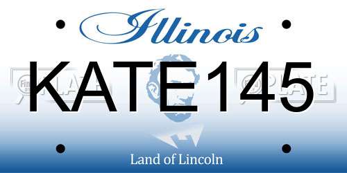 KATE145 Illinois License Plate