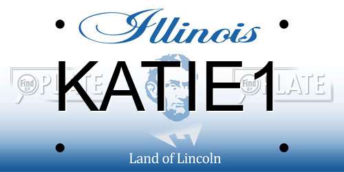 KATIE1 Illinois License Plate