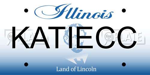 KATIECC Illinois License Plate