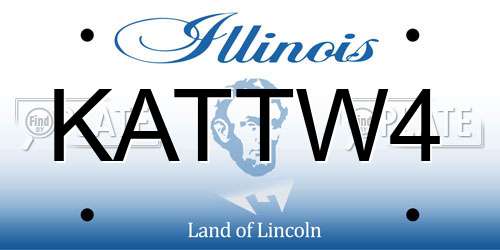 KATTW4 Illinois License Plate
