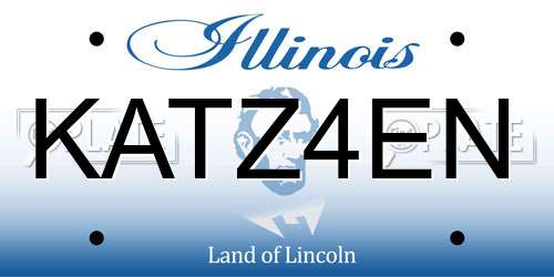 KATZ4EN Illinois License Plate