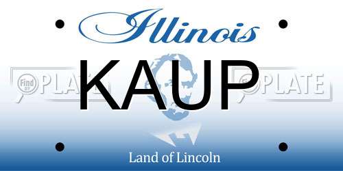 KAUP Illinois License Plate