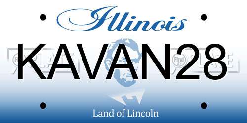 KAVAN28 Illinois License Plate