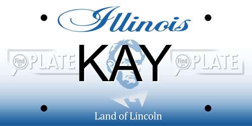 KAY Illinois License Plate